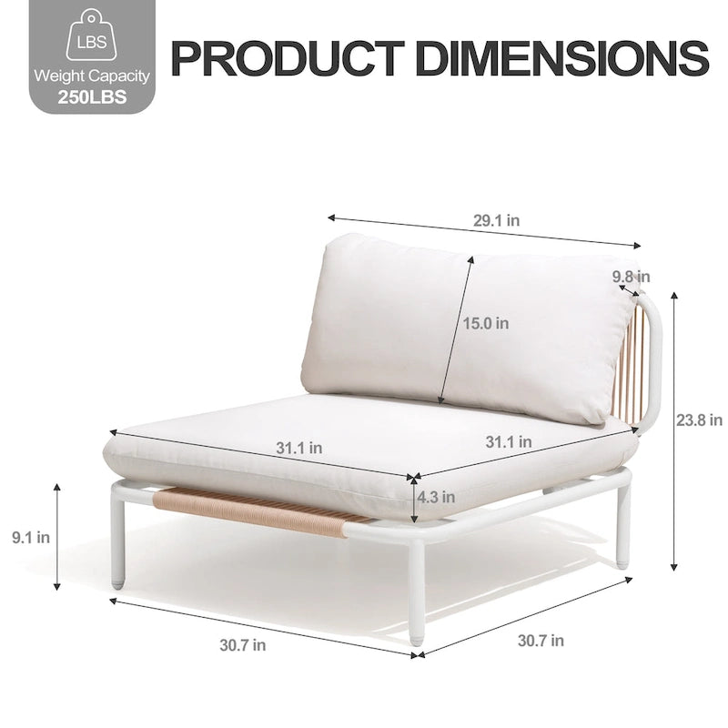 VredHom Outdoor Sectional Sofa Patio Furniture Sets