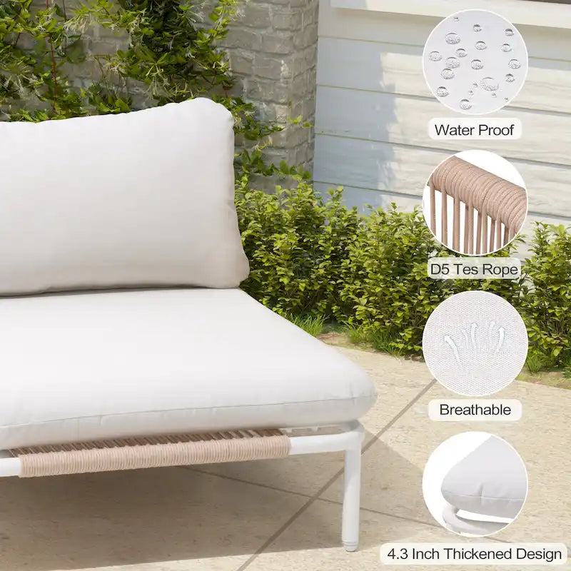 VredHom Outdoor Sectional Sofa Patio Furniture Sets