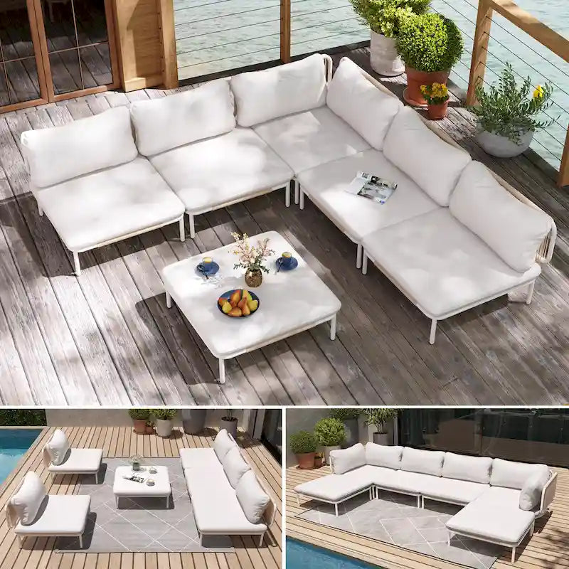 VredHom Outdoor Sectional Sofa Patio Furniture Sets