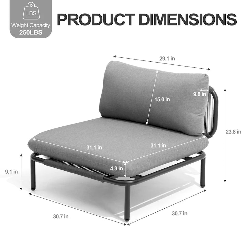 VredHom Outdoor Sectional Sofa Patio Furniture Sets