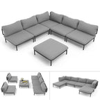 VredHom Outdoor Sectional Sofa Patio Furniture Sets