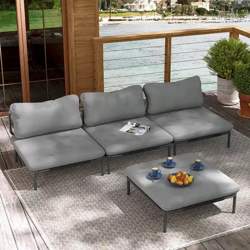 VredHom Outdoor Sectional Sofa Patio Furniture Sets
