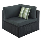 Gray 7-Piece All-Weather PE Wicker Outdoor Conversation Modular Sofa Set
