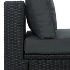 Gray 7-Piece All-Weather PE Wicker Outdoor Conversation Modular Sofa Set