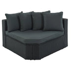 Gray 7-Piece All-Weather PE Wicker Outdoor Conversation Modular Sofa Set