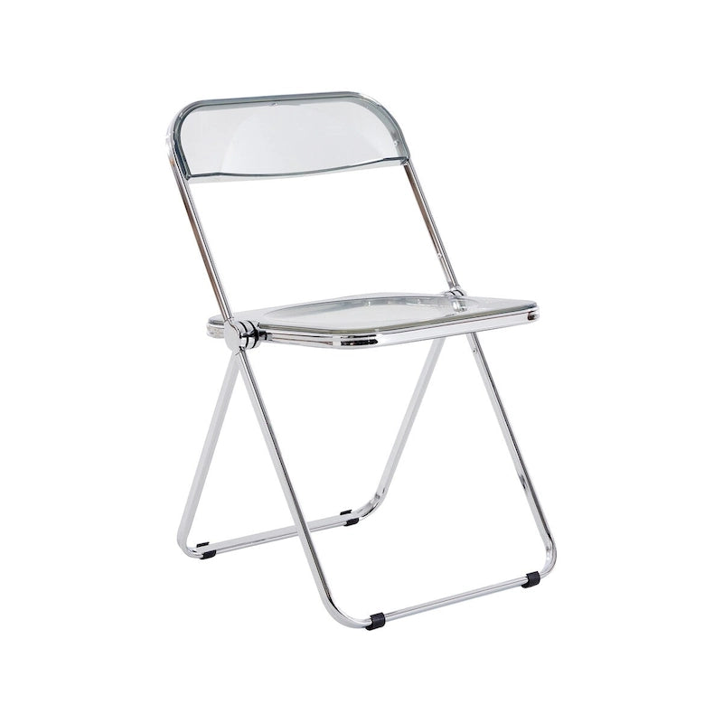Clear Transparent Folding Chair Chair 1 Pc Plastic Living Room Seat - 18.50L * 16.33W * 29.52