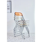 Clear Transparent Folding Chair Chair 1 Pc Plastic Living Room Seat - 18.50L * 16.33W * 29.52