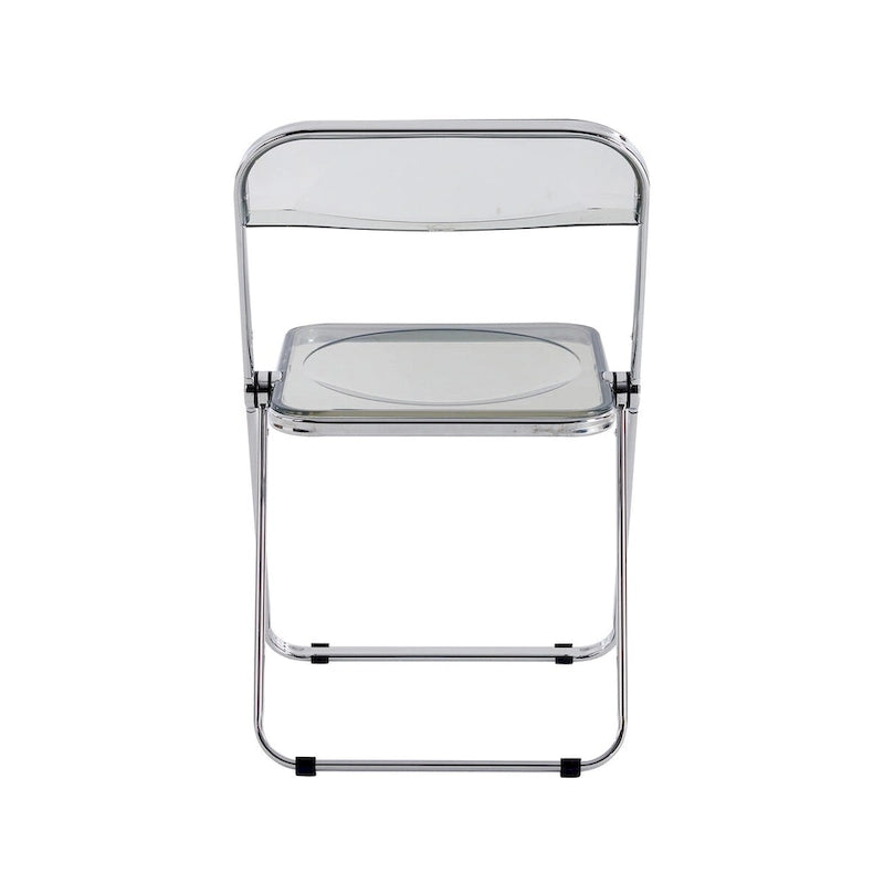 Clear Transparent Folding Chair Chair 1 Pc Plastic Living Room Seat - 18.50L * 16.33W * 29.52