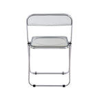 Clear Transparent Folding Chair Chair 1 Pc Plastic Living Room Seat - 18.50L * 16.33W * 29.52