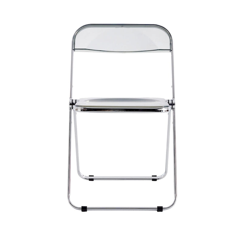 Clear Transparent Folding Chair Chair 1 Pc Plastic Living Room Seat - 18.50L * 16.33W * 29.52
