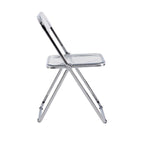 Clear Transparent Folding Chair Chair 1 Pc Plastic Living Room Seat - 18.50L * 16.33W * 29.52