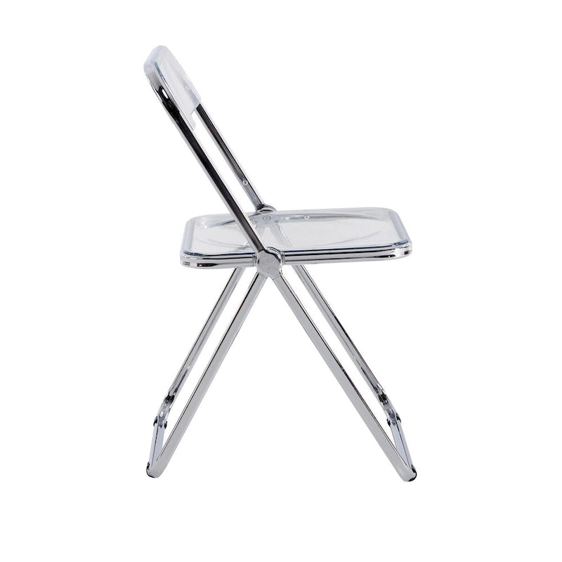 Clear Transparent Folding Chair Chair 1 Pc Plastic Living Room Seat - 18.50L * 16.33W * 29.52