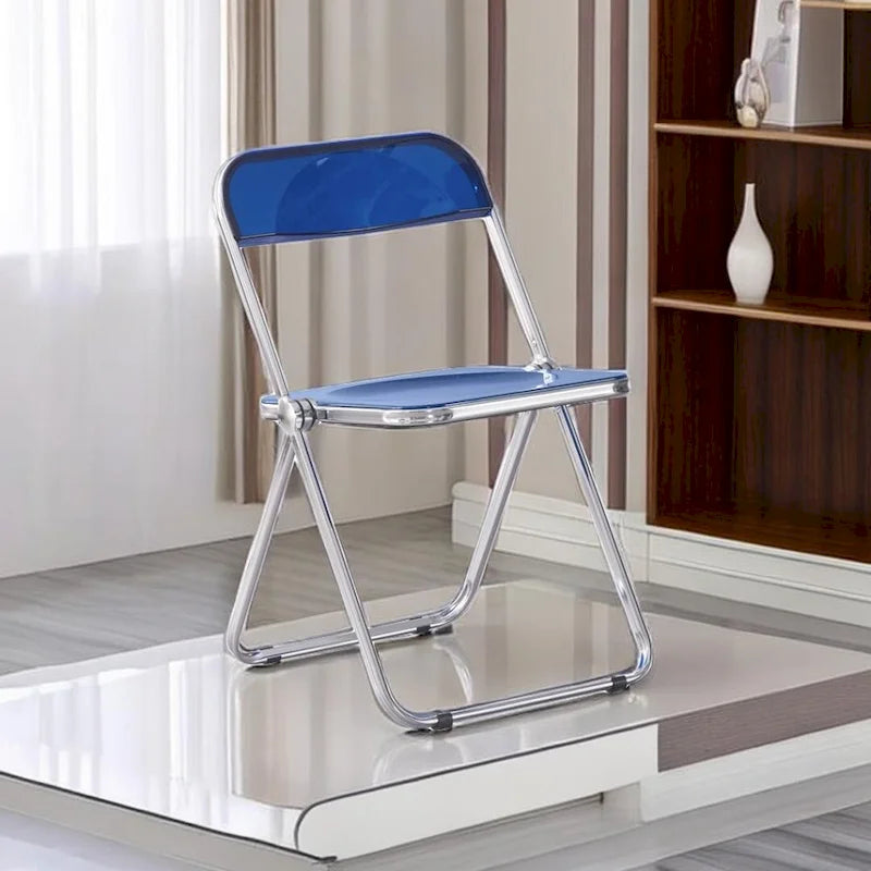 Clear Transparent Folding Chair Chair 1 Pc Plastic Living Room Seat - 18.50L * 16.33W * 29.52