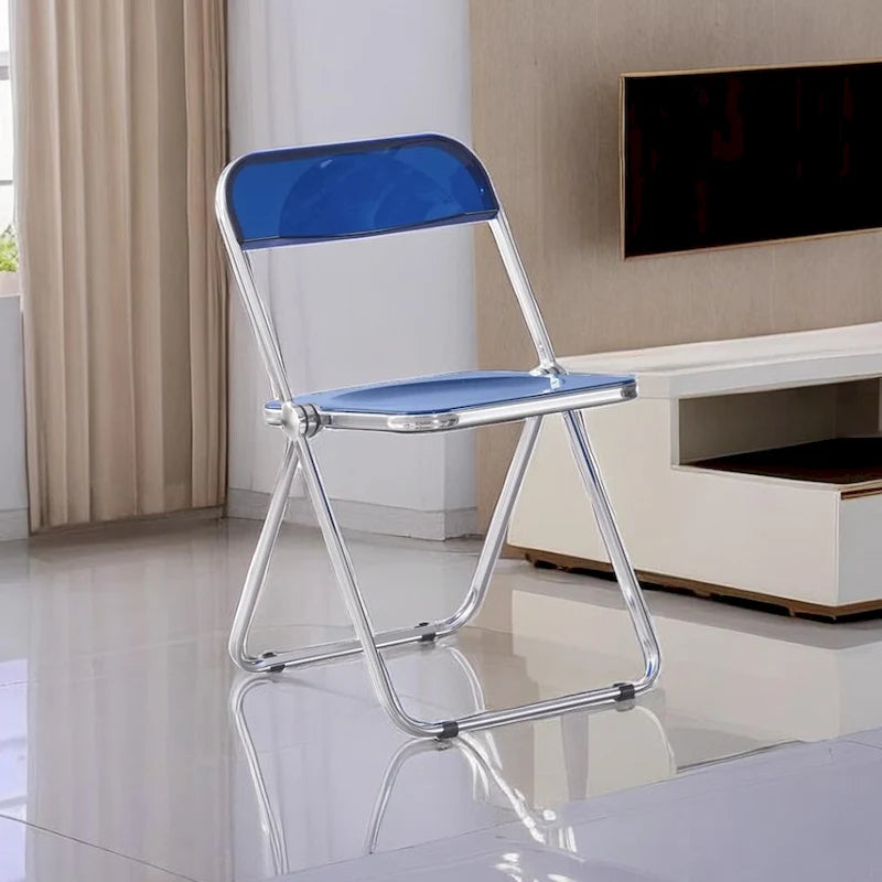 Clear Transparent Folding Chair Chair 1 Pc Plastic Living Room Seat - 18.50L * 16.33W * 29.52