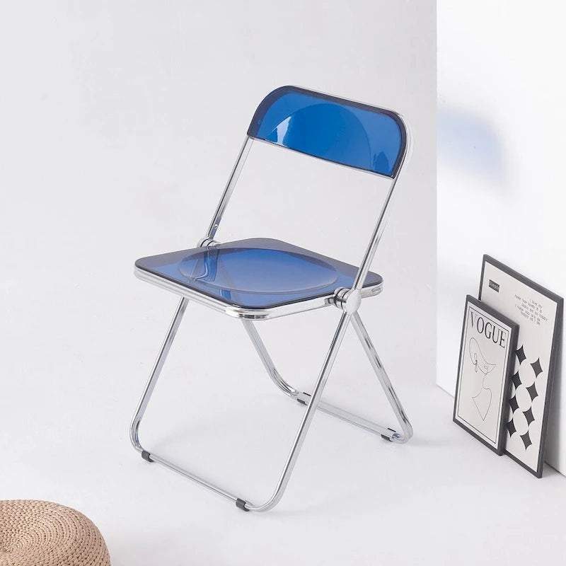 Clear Transparent Folding Chair Chair 1 Pc Plastic Living Room Seat - 18.50L * 16.33W * 29.52