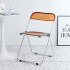 Clear Transparent Folding Chair Chair 1 Pc Plastic Living Room Seat - 18.50L * 16.33W * 29.52