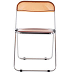 Clear Transparent Folding Chair Chair 1 Pc Plastic Living Room Seat - 18.50L * 16.33W * 29.52