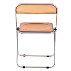 Clear Transparent Folding Chair Chair 1 Pc Plastic Living Room Seat - 18.50L * 16.33W * 29.52
