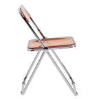 Clear Transparent Folding Chair Chair 1 Pc Plastic Living Room Seat - 18.50L * 16.33W * 29.52