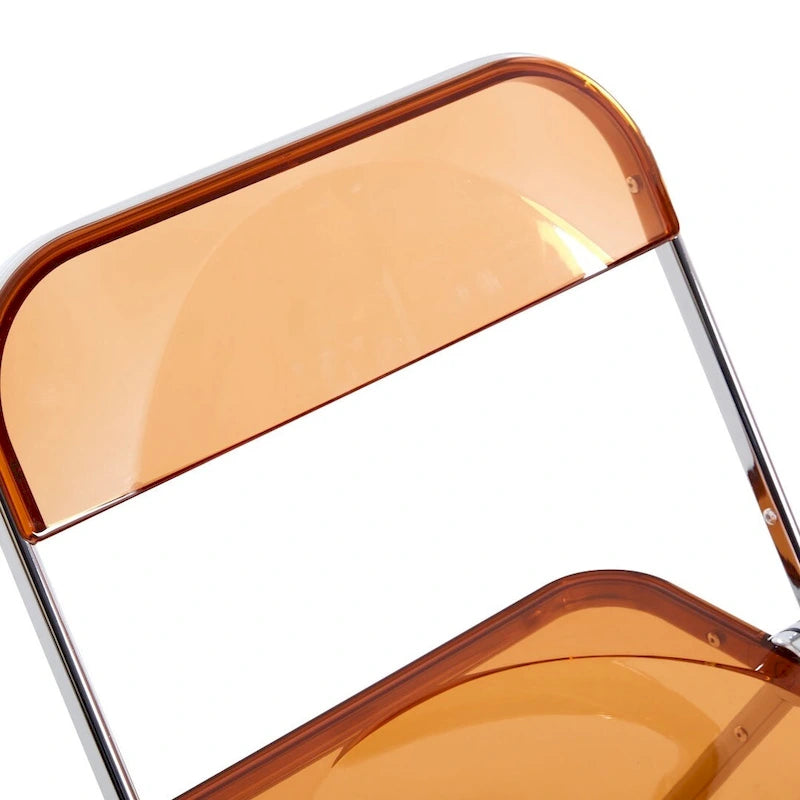 Clear Transparent Folding Chair Chair 1 Pc Plastic Living Room Seat - 18.50L * 16.33W * 29.52