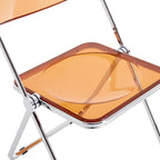 Clear Transparent Folding Chair Chair 1 Pc Plastic Living Room Seat - 18.50L * 16.33W * 29.52