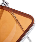 Clear Transparent Folding Chair Chair 1 Pc Plastic Living Room Seat - 18.50L * 16.33W * 29.52