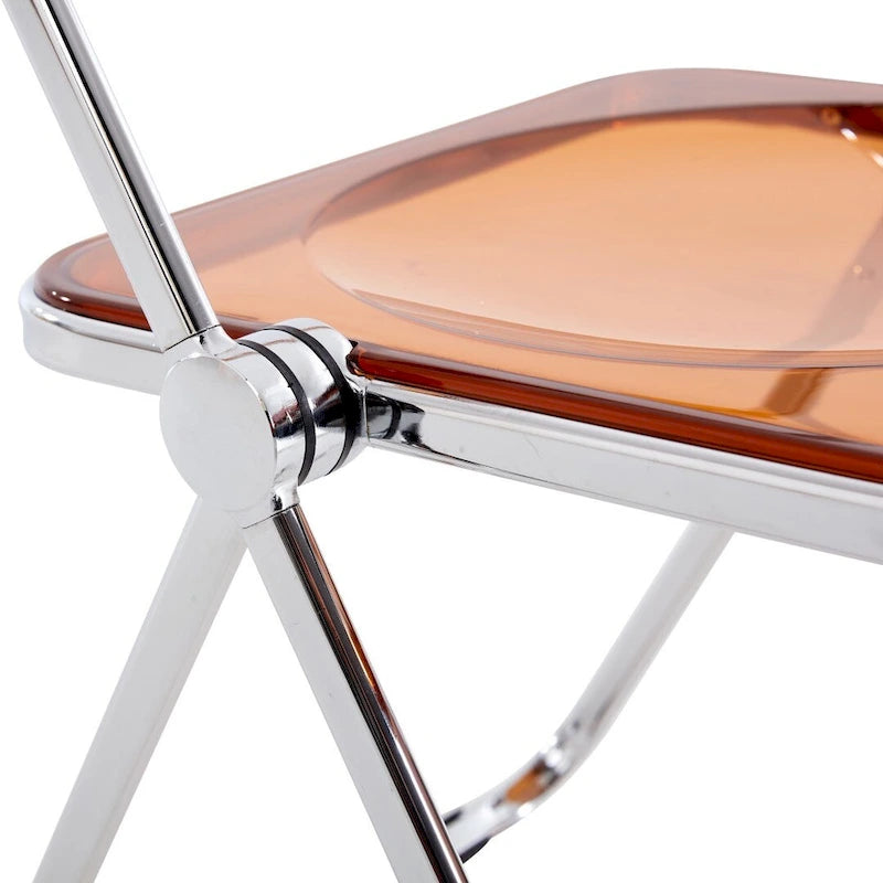 Clear Transparent Folding Chair Chair 1 Pc Plastic Living Room Seat - 18.50L * 16.33W * 29.52