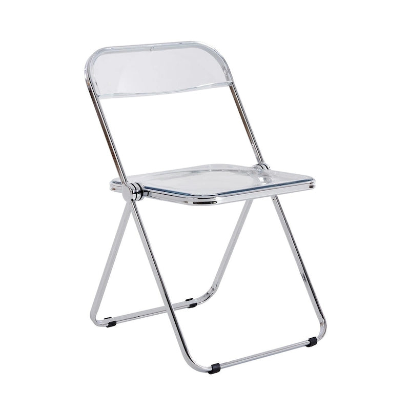 Clear Transparent Folding Chair Chair 1 Pc Plastic Living Room Seat - 18.50L * 16.33W * 29.52