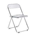 Clear Transparent Folding Chair Chair 1 Pc Plastic Living Room Seat - 18.50L * 16.33W * 29.52
