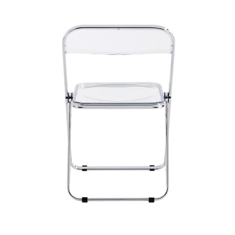 Clear Transparent Folding Chair Chair 1 Pc Plastic Living Room Seat - 18.50L * 16.33W * 29.52