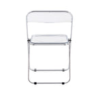 Clear Transparent Folding Chair Chair 1 Pc Plastic Living Room Seat - 18.50L * 16.33W * 29.52