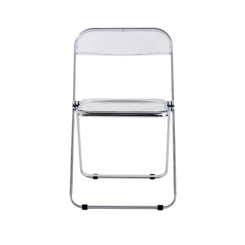Clear Transparent Folding Chair Chair 1 Pc Plastic Living Room Seat - 18.50L * 16.33W * 29.52