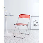 Clear Transparent Folding Chair Chair 1 Pc Plastic Living Room Seat - 18.50L * 16.33W * 29.52