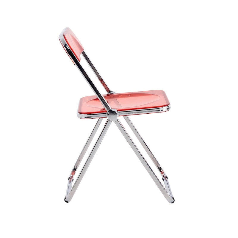 Clear Transparent Folding Chair Chair 1 Pc Plastic Living Room Seat - 18.50L * 16.33W * 29.52