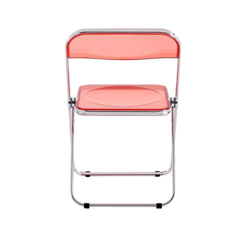 Clear Transparent Folding Chair Chair 1 Pc Plastic Living Room Seat - 18.50L * 16.33W * 29.52