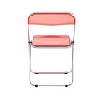 Clear Transparent Folding Chair Chair 1 Pc Plastic Living Room Seat - 18.50L * 16.33W * 29.52