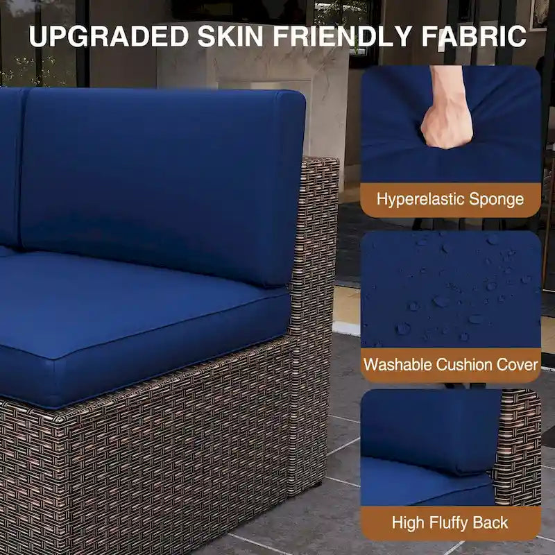 8-Piece Patio Furniture Set with 40 Fire Pit Table