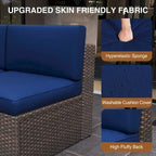 8-Piece Patio Furniture Set with 40 Fire Pit Table