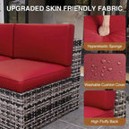 8-Piece Patio Furniture Set with 40 Fire Pit Table