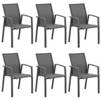 Stacking Aluminum Patio Dining Armchair (Set of 6)