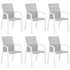 Stacking Aluminum Patio Dining Armchair (Set of 6)
