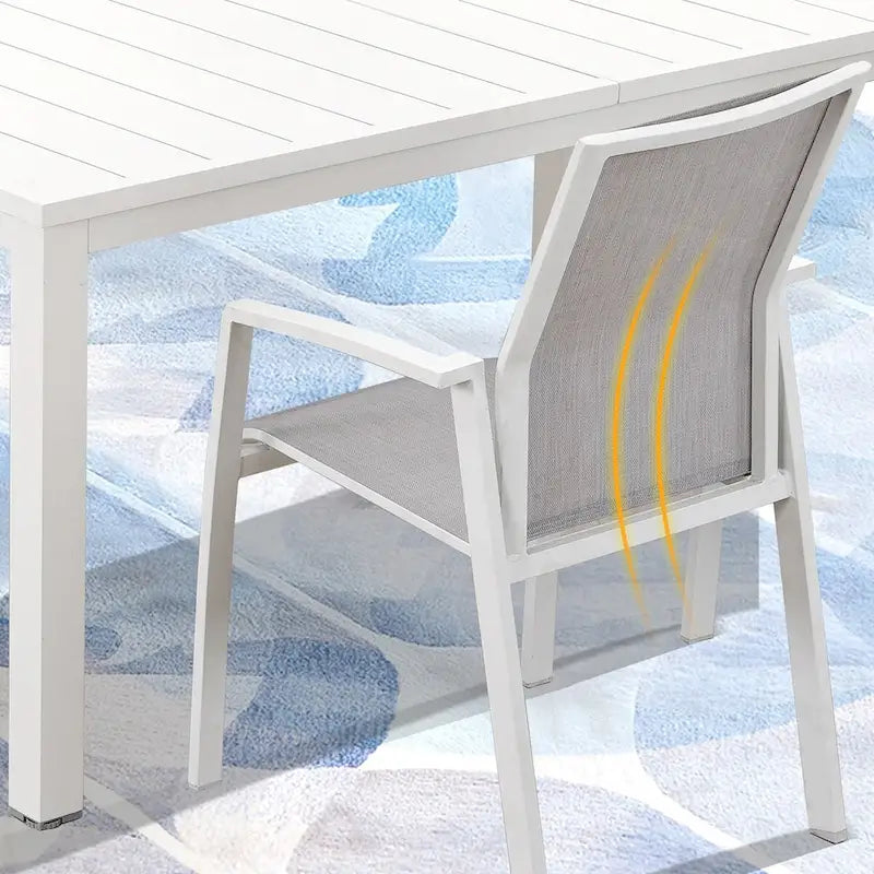 Stacking Aluminum Patio Dining Armchair (Set of 6)