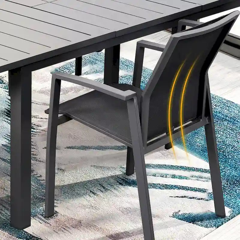 Stacking Aluminum Patio Dining Armchair (Set of 6)