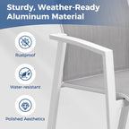 Stacking Aluminum Patio Dining Armchair (Set of 6)