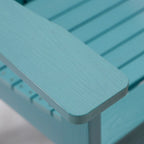 LUE BONA Plastic Patio Bar Stool Tall Adirondack Chairs,Bar Height Dining Chairs with Cup Holder