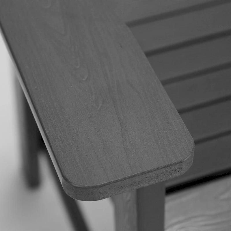 LUE BONA Plastic Patio Bar Stool Tall Adirondack Chairs,Bar Height Dining Chairs with Cup Holder