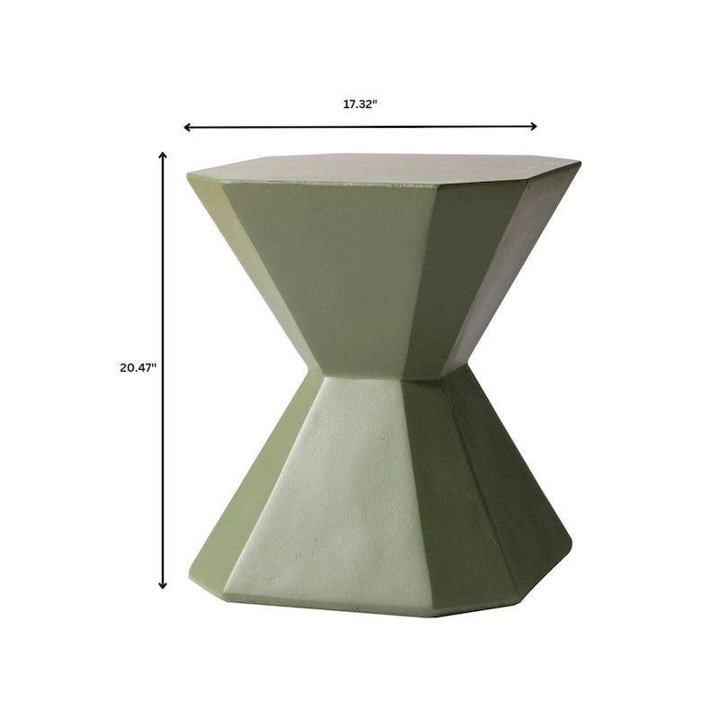 Azure 17-Inch Side Table in Fiberstone Accent End Table for Indoor and Outdoor