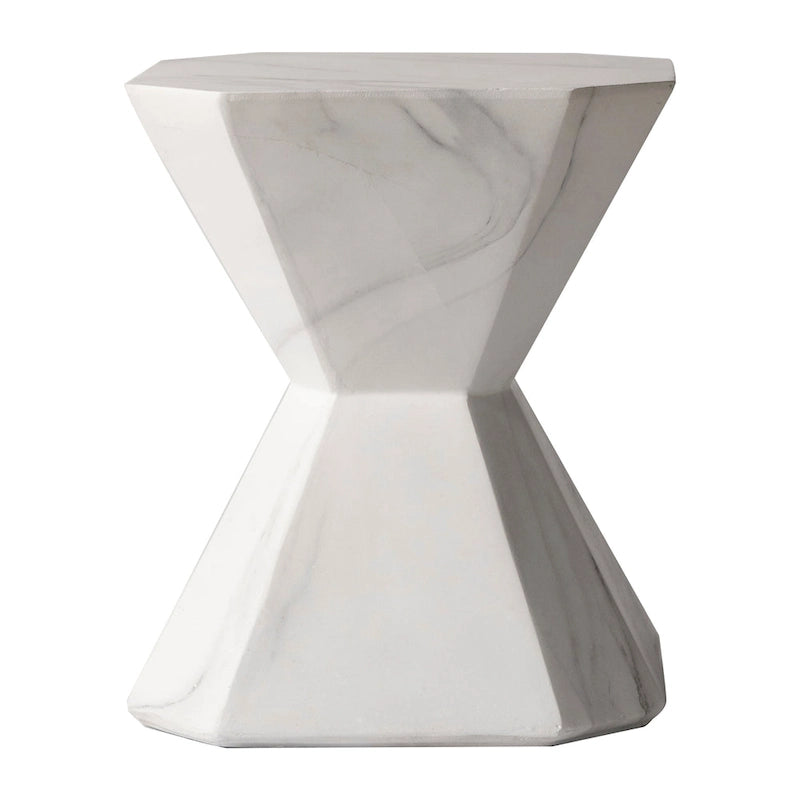 Azure 17-Inch Side Table in Fiberstone Accent End Table for Indoor and Outdoor