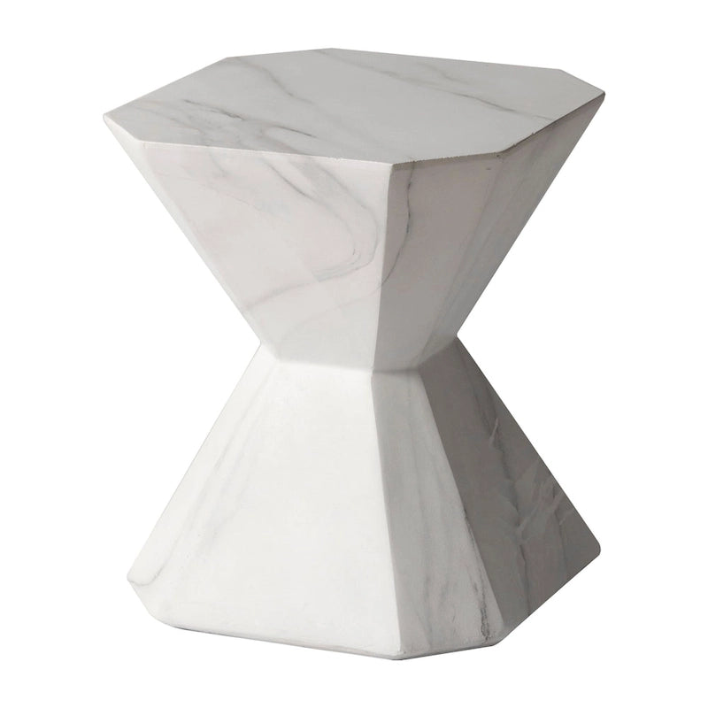 Azure 17-Inch Side Table in Fiberstone Accent End Table for Indoor and Outdoor