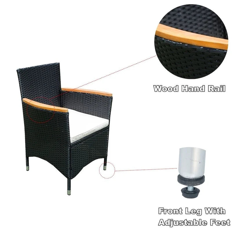 7 Piece Outdoor Patio Wicker Dining Set Patio Wicker Furniture Dining Set